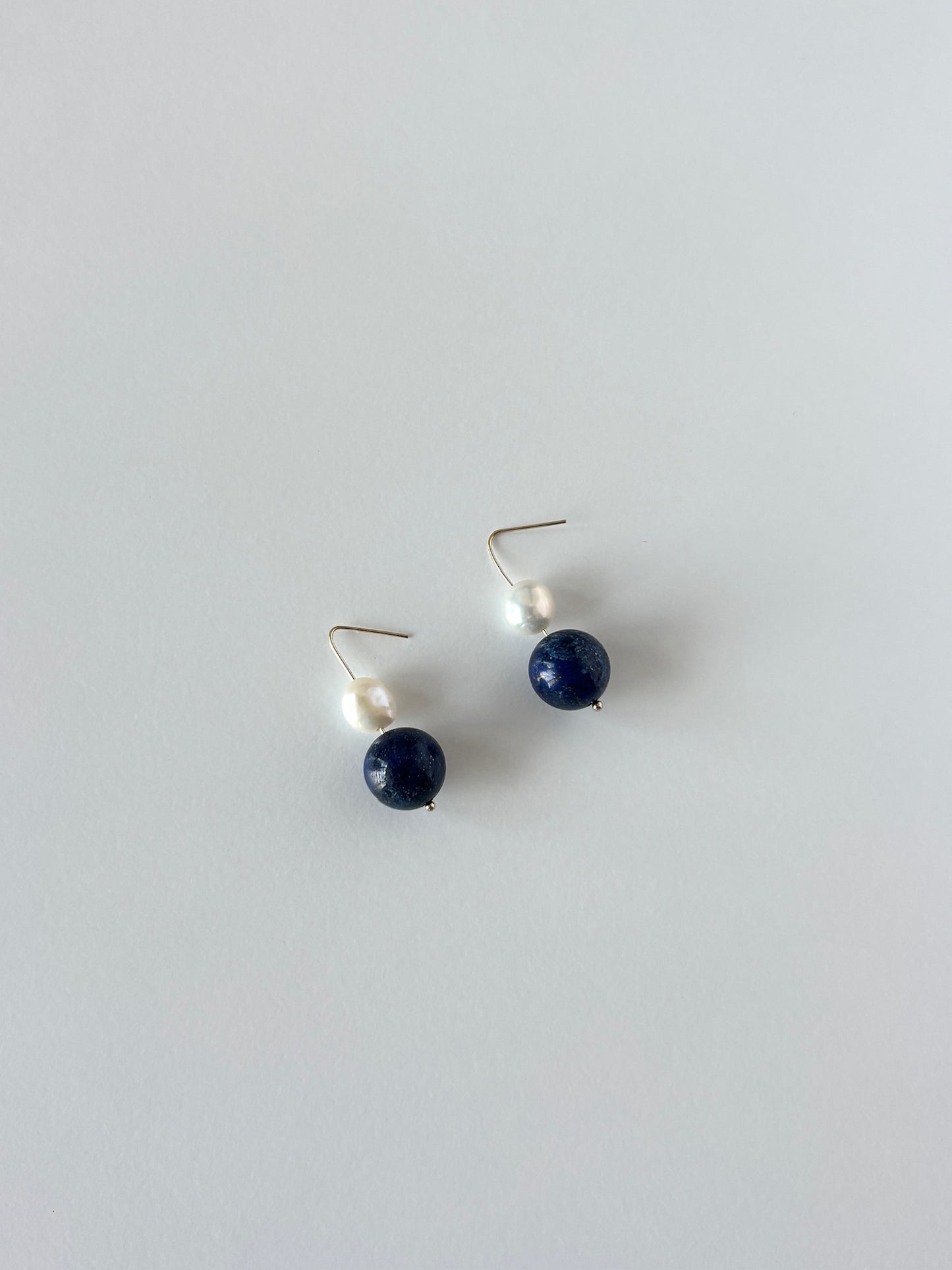 Lapis Lazuli Pearl Earrings