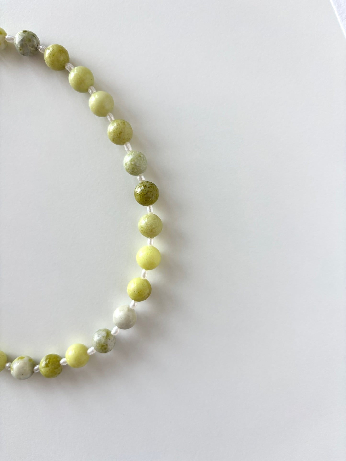 Lemon Stone Pearl Necklace