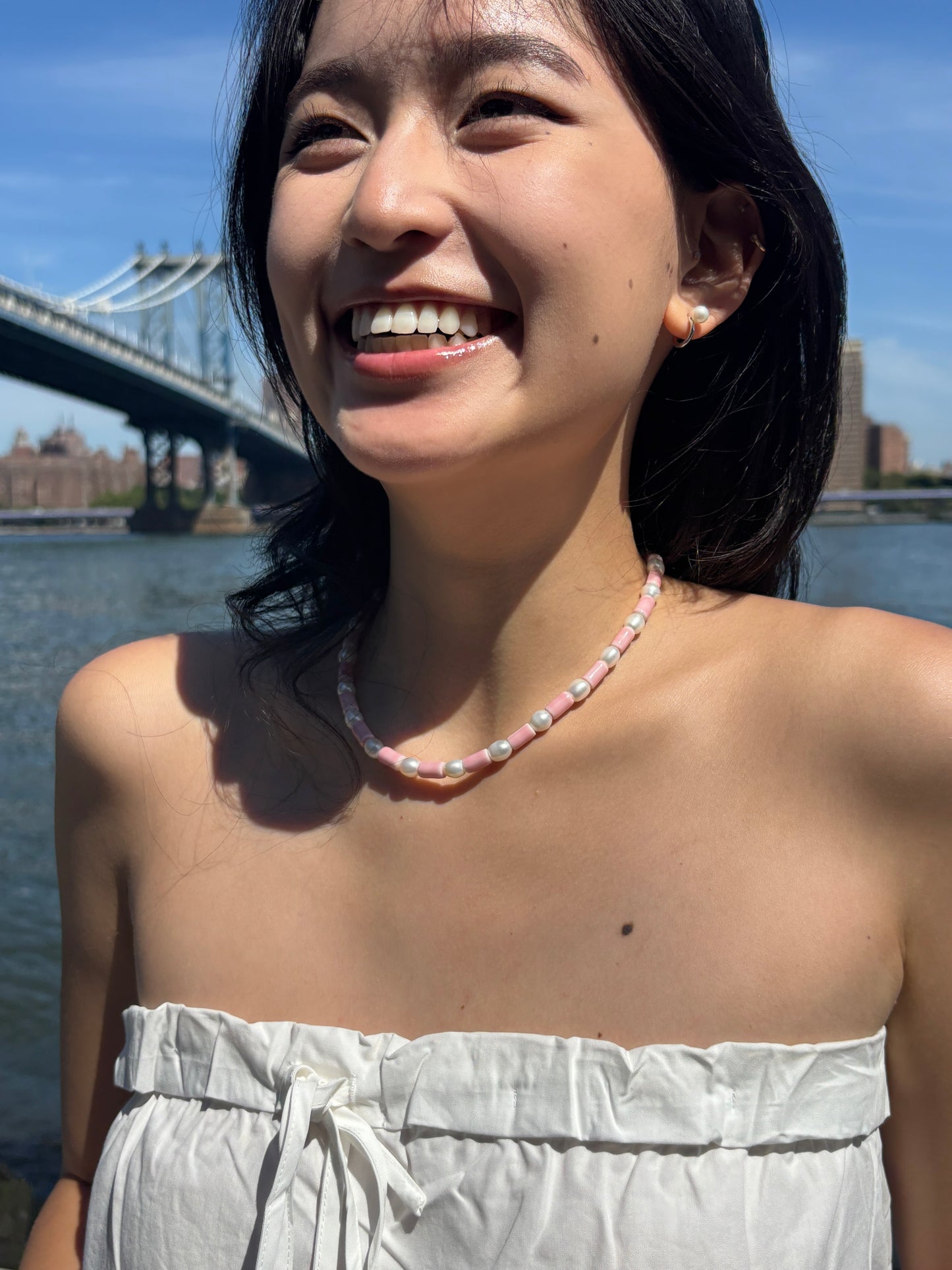 Ceramic Pearl Necklace