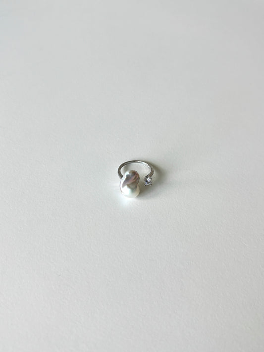 Camille Pearl and Zircon Ring