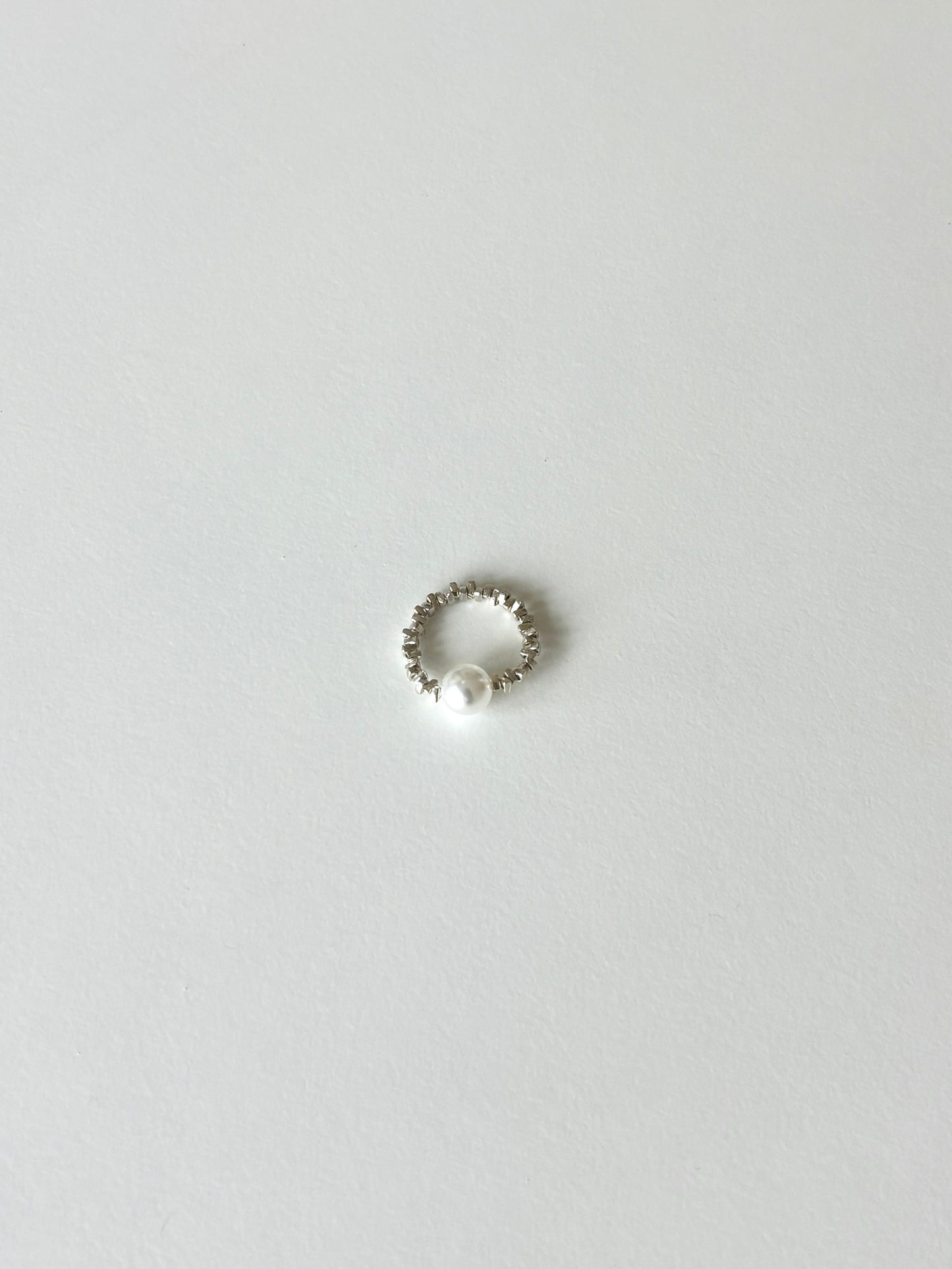 Starry Silver Pearl Ring