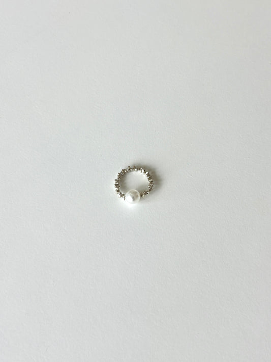 Starry Silver Pearl Ring