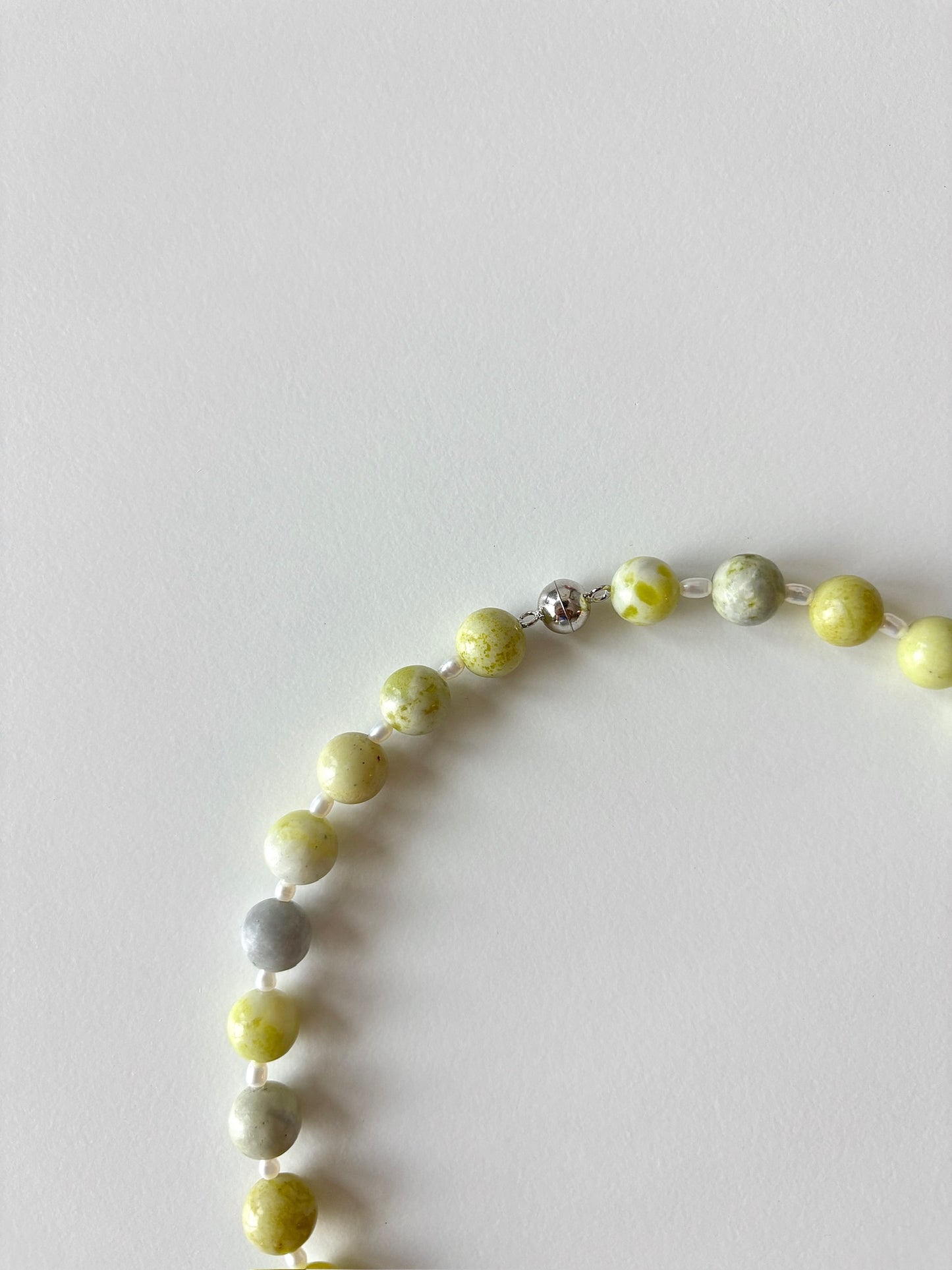 Lemon Stone Pearl Necklace