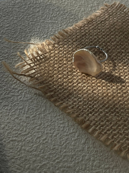 Pink Petal Pearl Ring in Sterling Silver