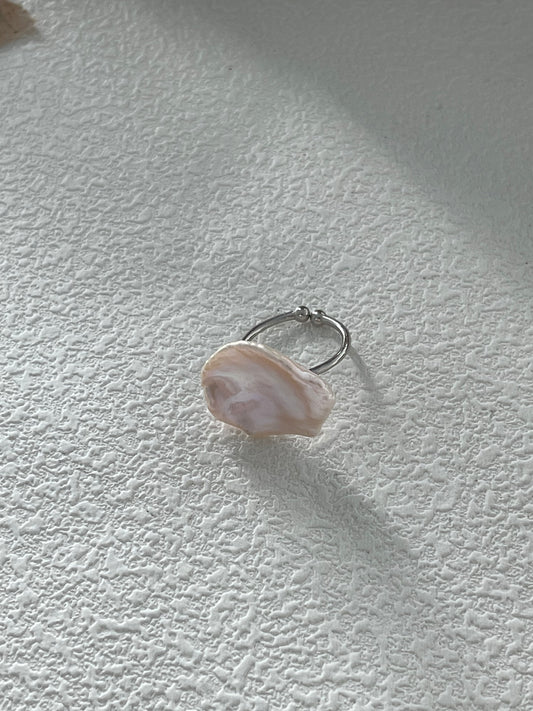Pink Petal Pearl Ring in Sterling Silver