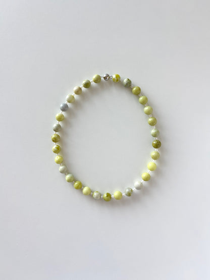 Lemon Stone Pearl Necklace