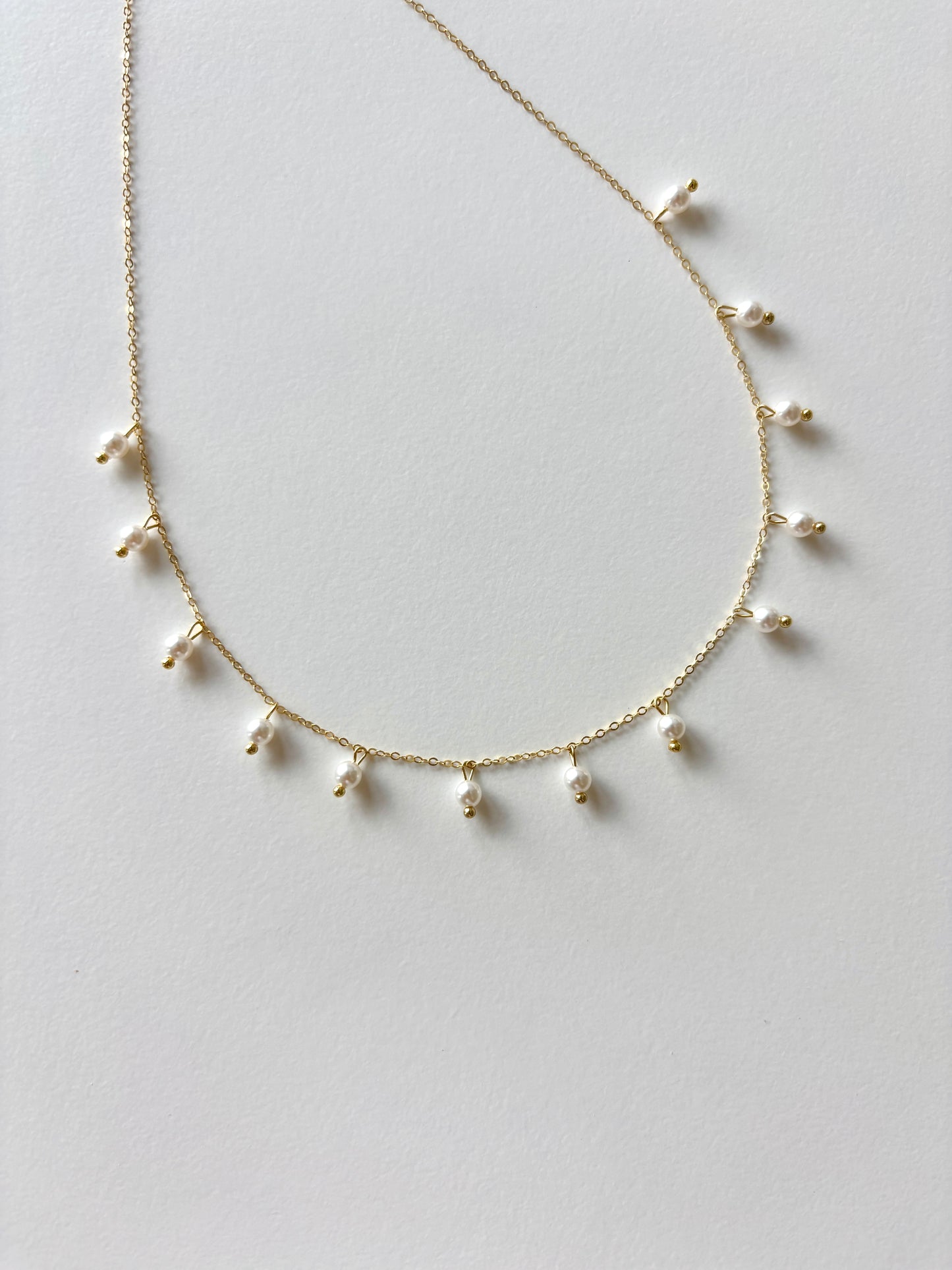 Pearls Drop Chain Necklace