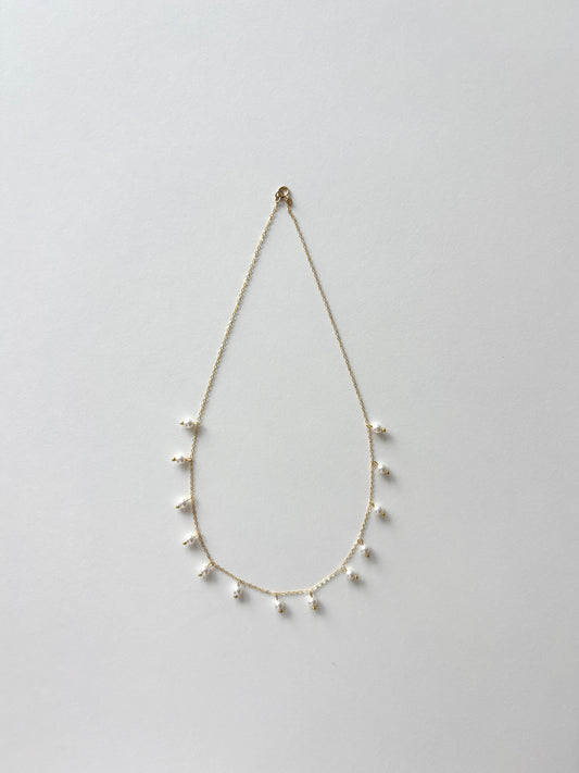 Pearls Drop Chain Necklace
