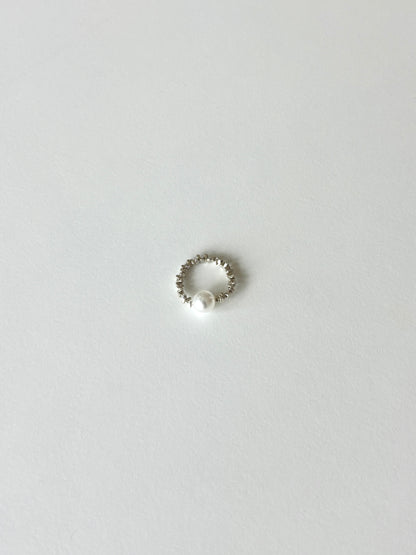 Starry Silver Pearl Ring