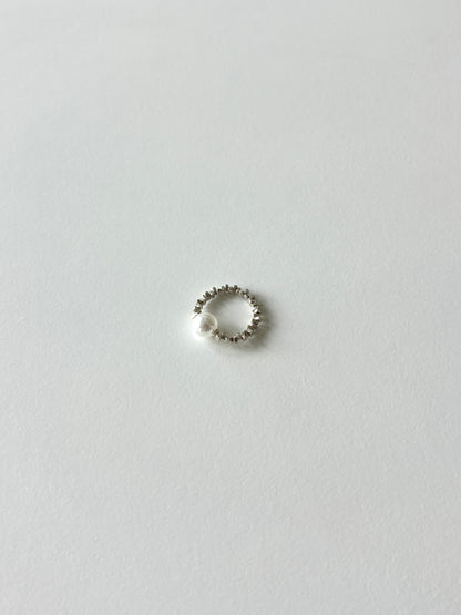 Starry Silver Pearl Ring